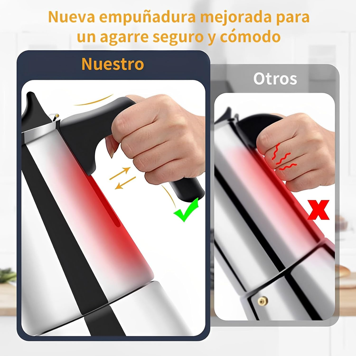 Cafetera Expres Acero Inoxidable 6 tazas