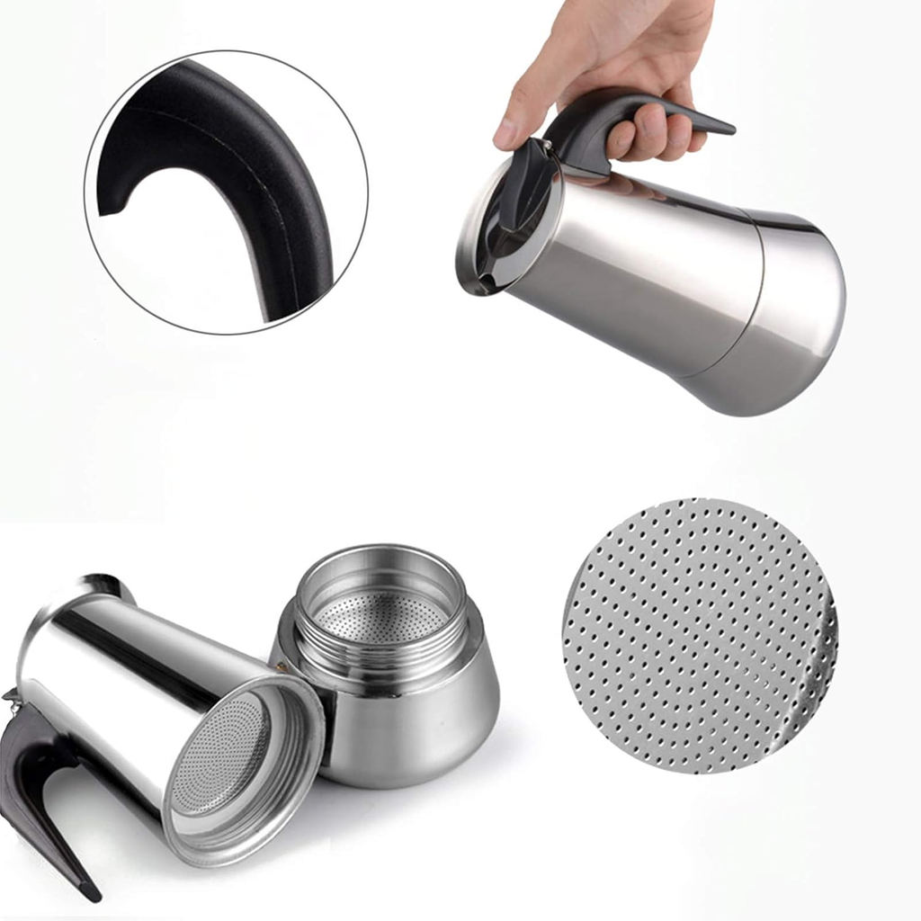 Cafetera Expres Acero Inoxidable 6 tazas