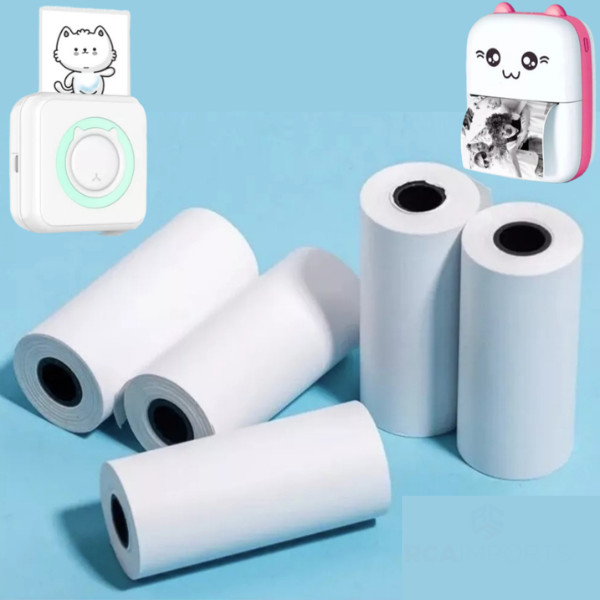 5 rollos papel de mini impresora termica